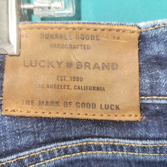 Lucky Brand Mens 181 Relaxed Straight Jeans Size 40X30 Dark Wash Denim - Picture 9 of 10